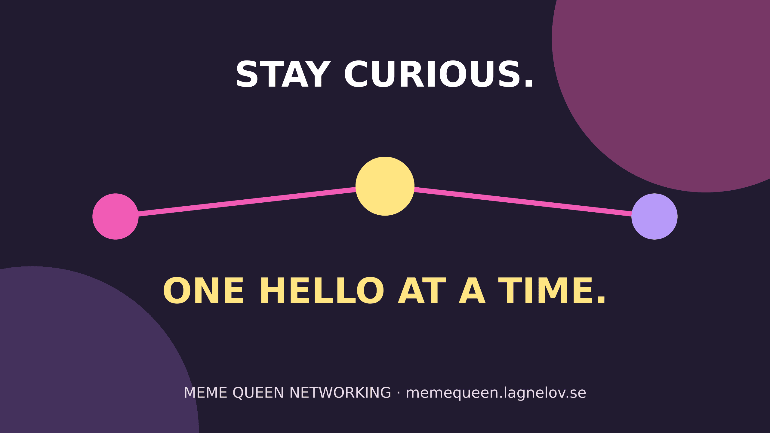 One Hello at a time. Desktop wallpaper